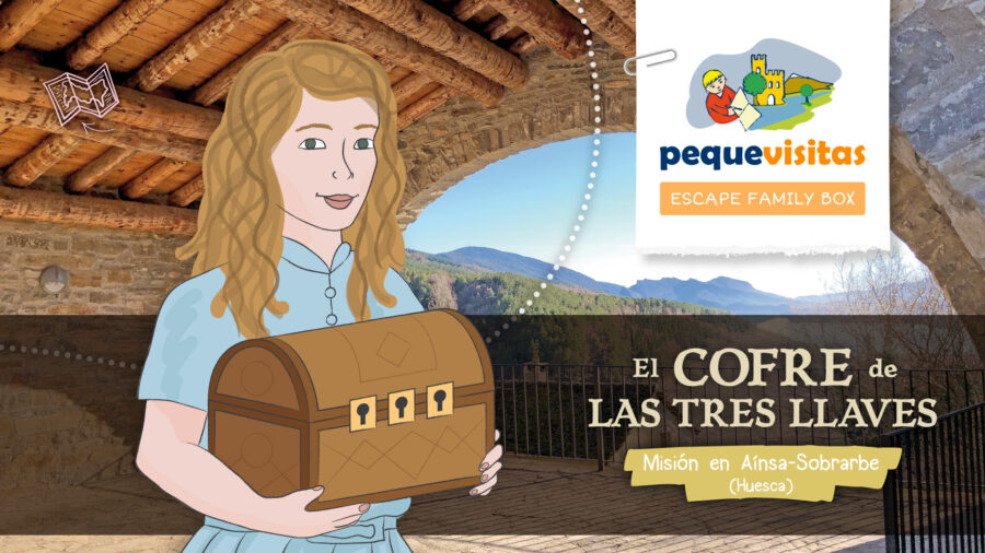 Pequevisitas Escape Family Box «El cofre de las tres llaves. misión en Aínsa-Sobrarbe»